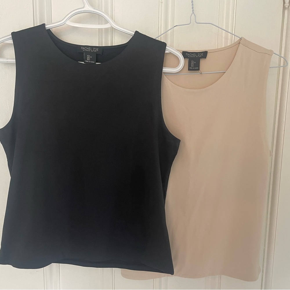 Rachel Zoe Black Fitted Tank Top